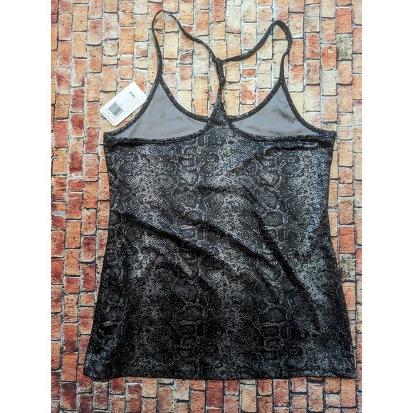 NWT Halston Studio Y Back Tank Top Snake Print L - Picture 3 of 4